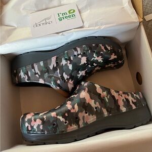 Dansko Kane Molded Camo Clogs | Brand New In Box | Excellent condition.